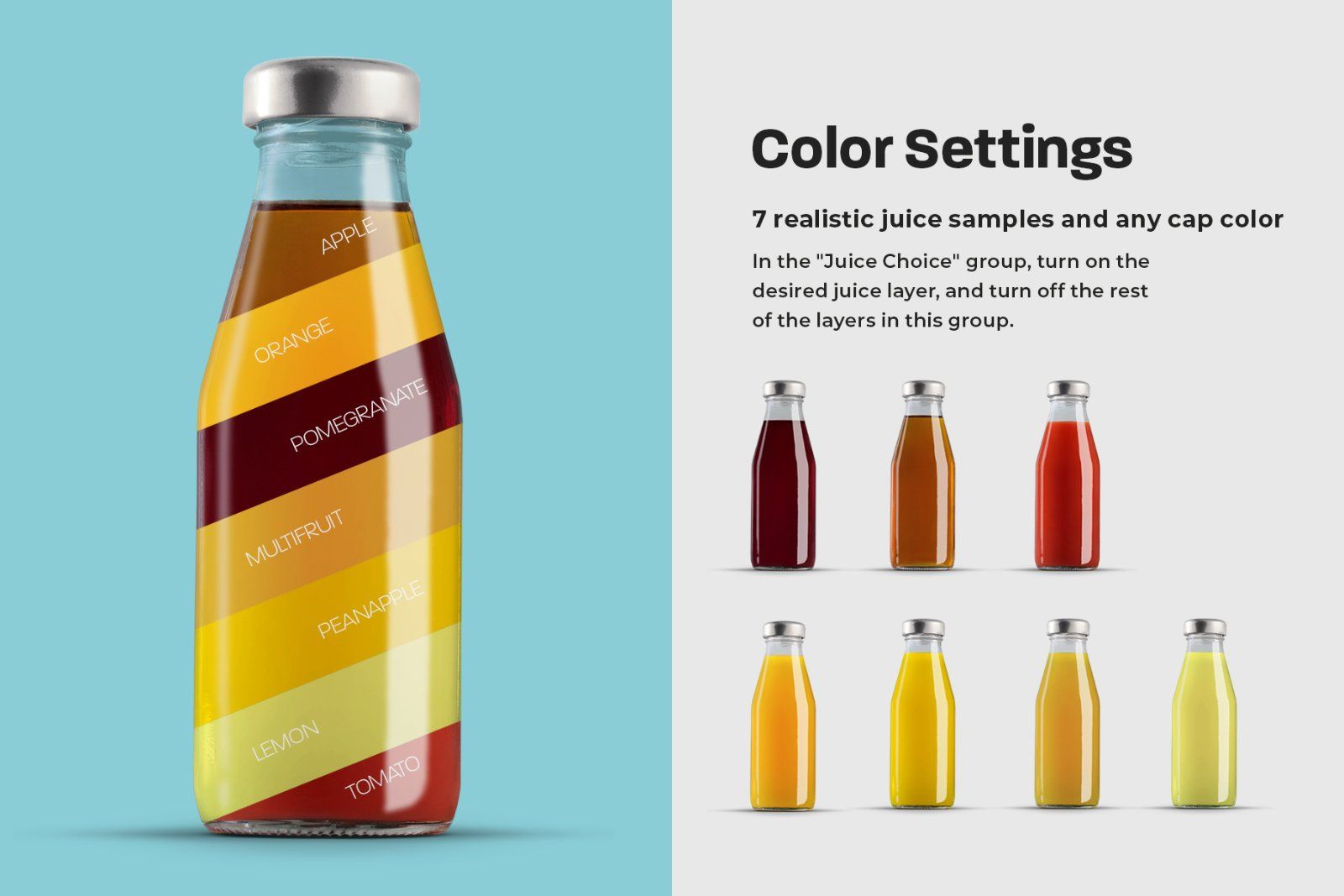 3 Mockup Glass Juice Bottle vol.02 — image 2