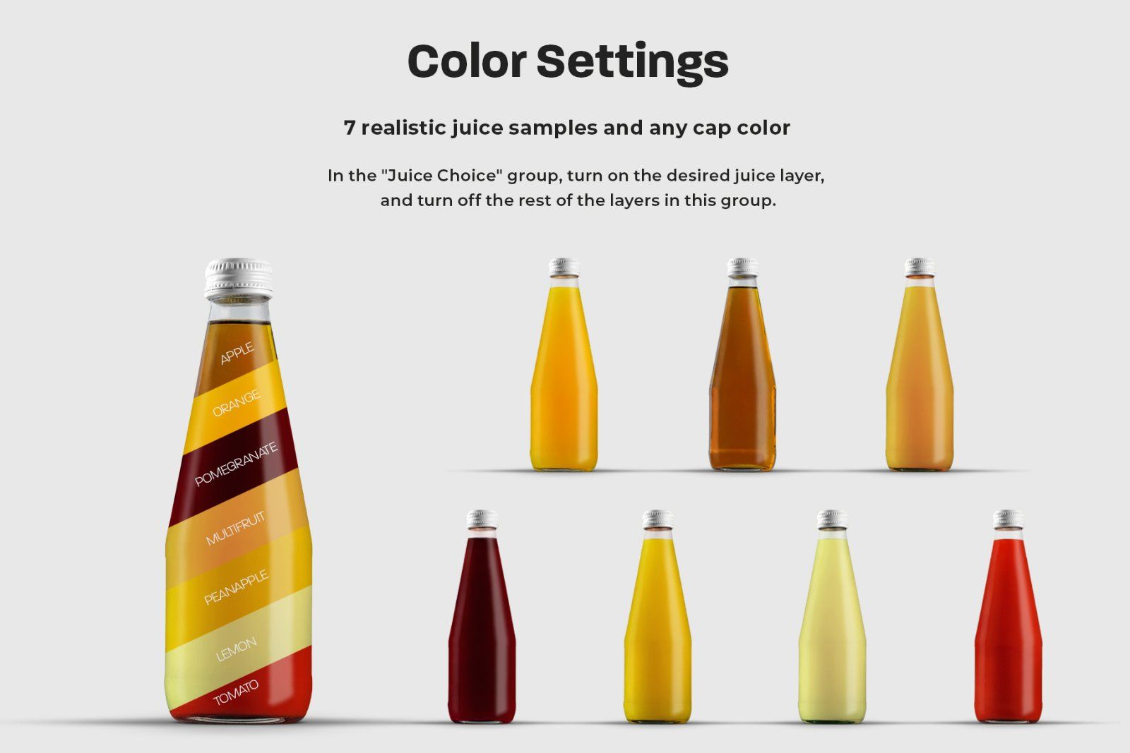 3 Mockup Glass Juice Bottle — image 2