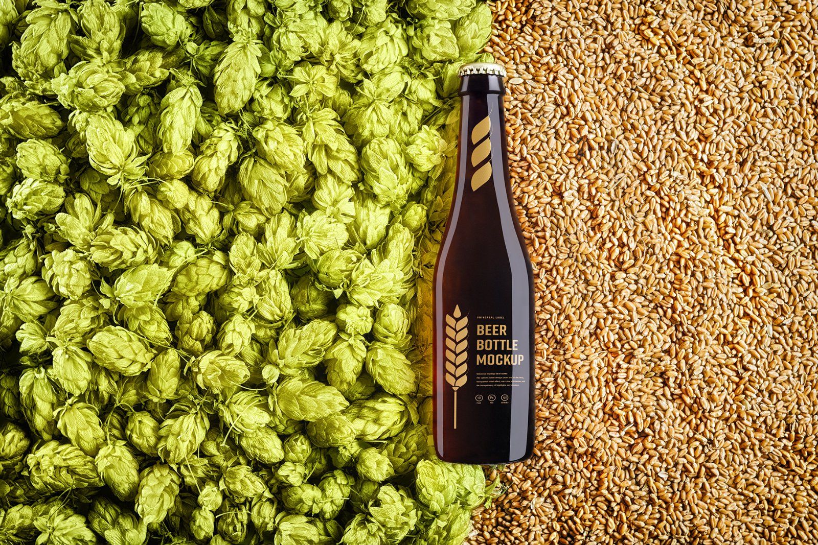 10 Mockup of a Glass Beer Bottle — image 2