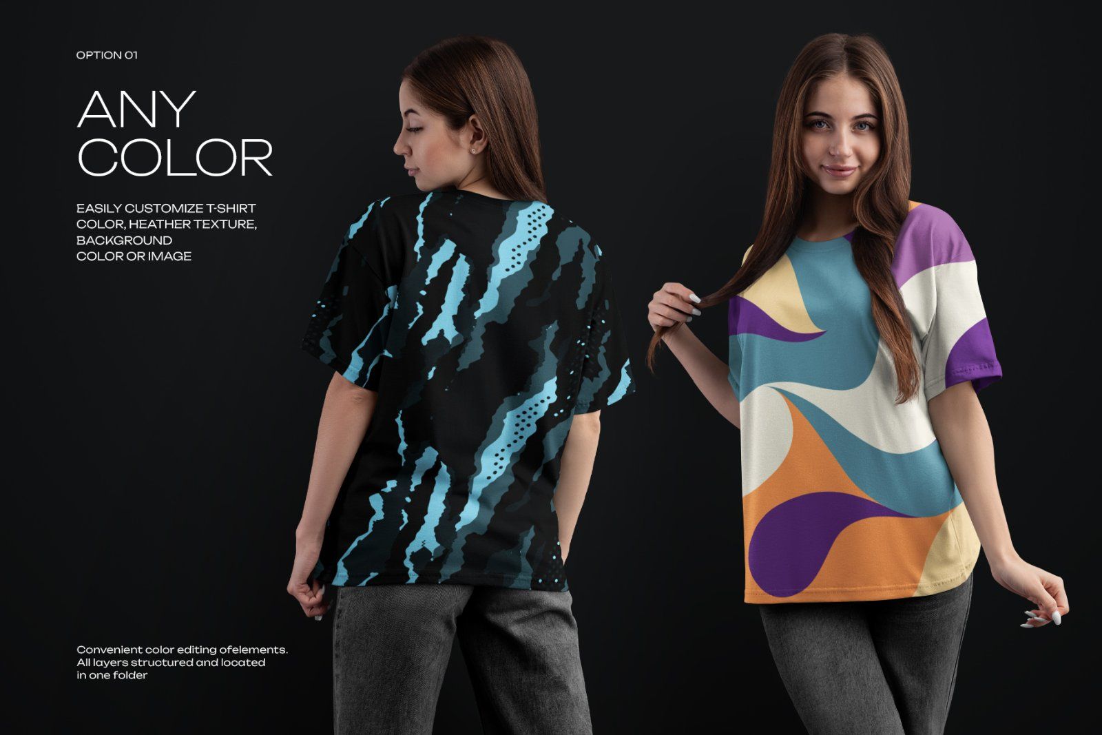5 Mockups Woman Oversize T-Shirt. vol.02 — image 2