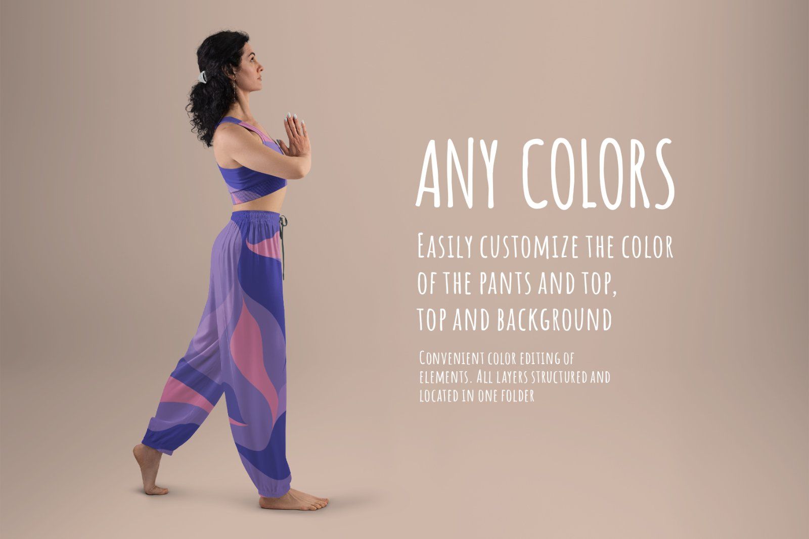 6 Wide Leg Pants Mockups and Top for Yoga and Pilates. vol.03 — image 2