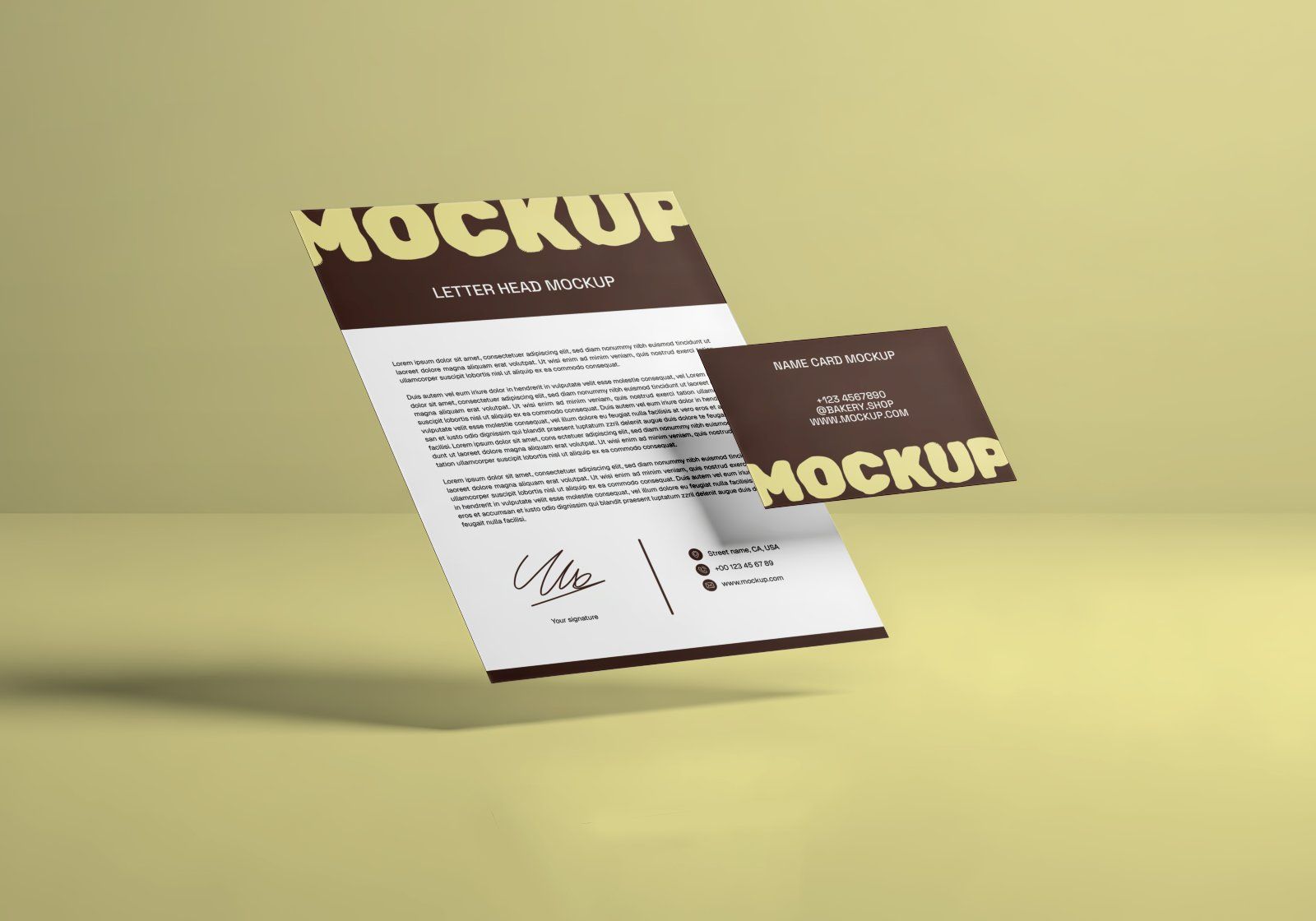 Premium Branding Brown Bakery Store Mockup — image 15