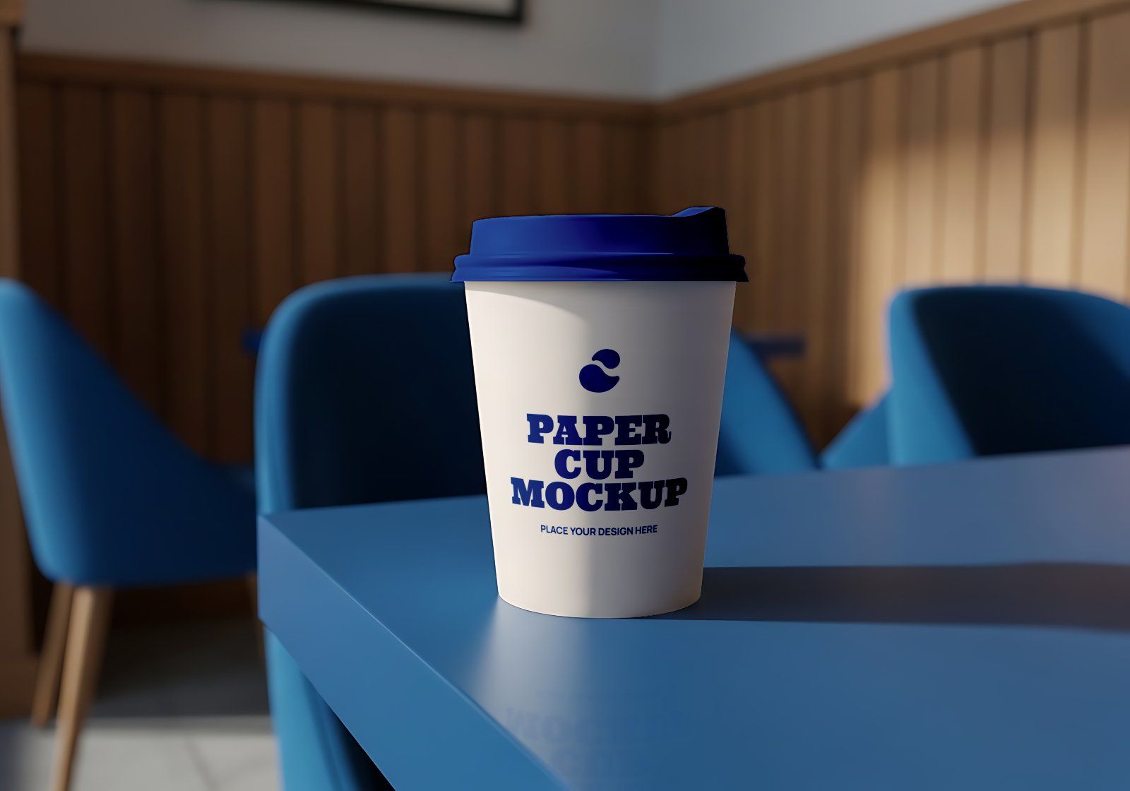 Premium Branding Blue Cafe Coffee Shop Mockup — image 4