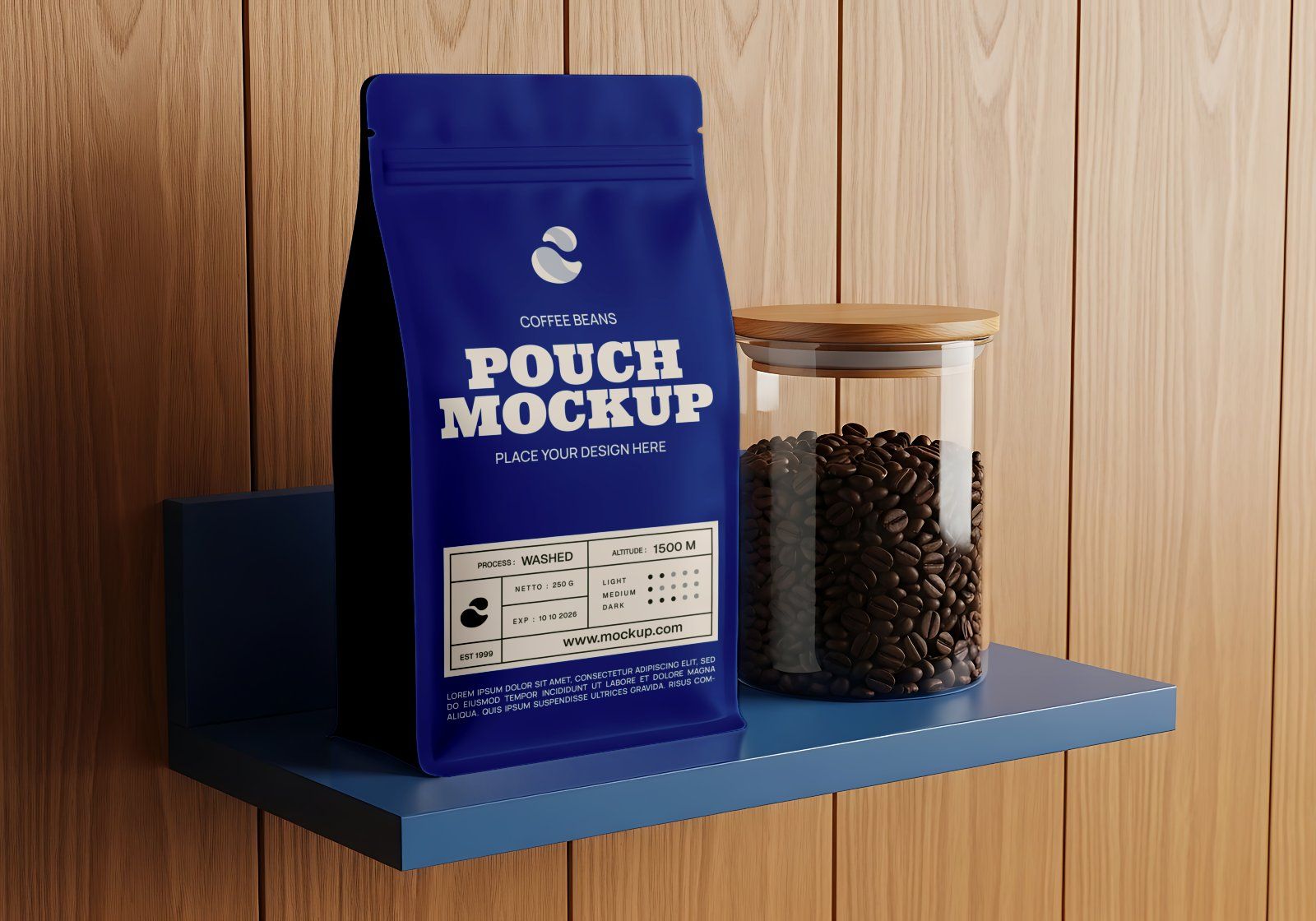 Premium Branding Blue Cafe Coffee Shop Mockup — image 6