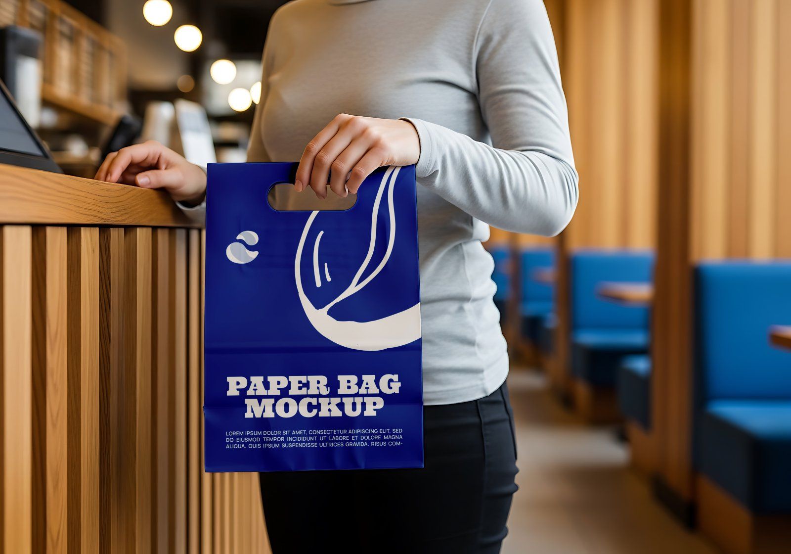 Premium Branding Blue Cafe Coffee Shop Mockup — image 8