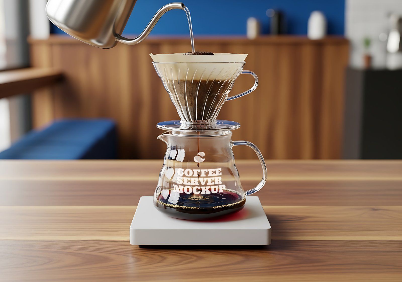 Premium Branding Blue Cafe Coffee Shop Mockup — image 9