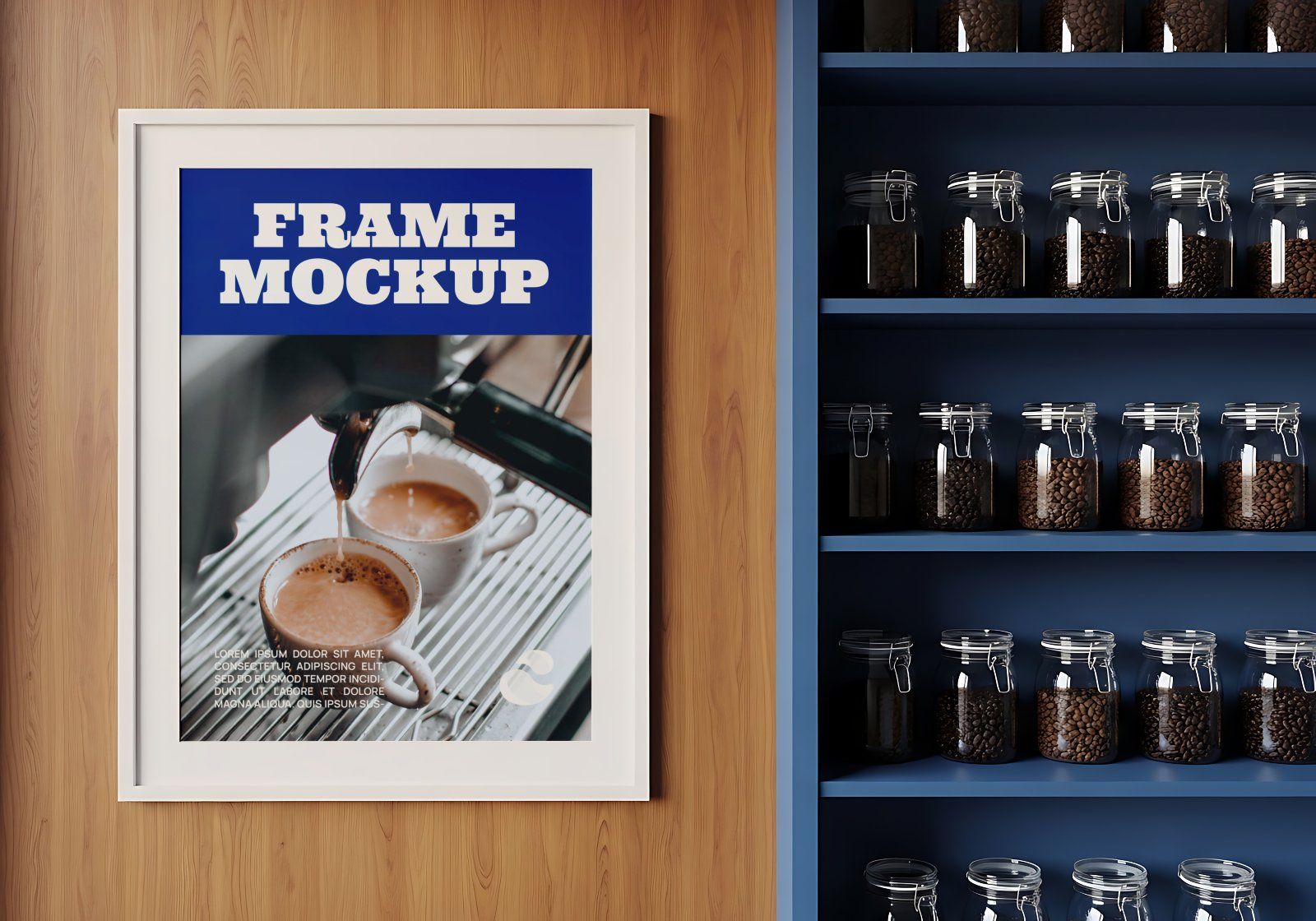 Premium Branding Blue Cafe Coffee Shop Mockup — image 12