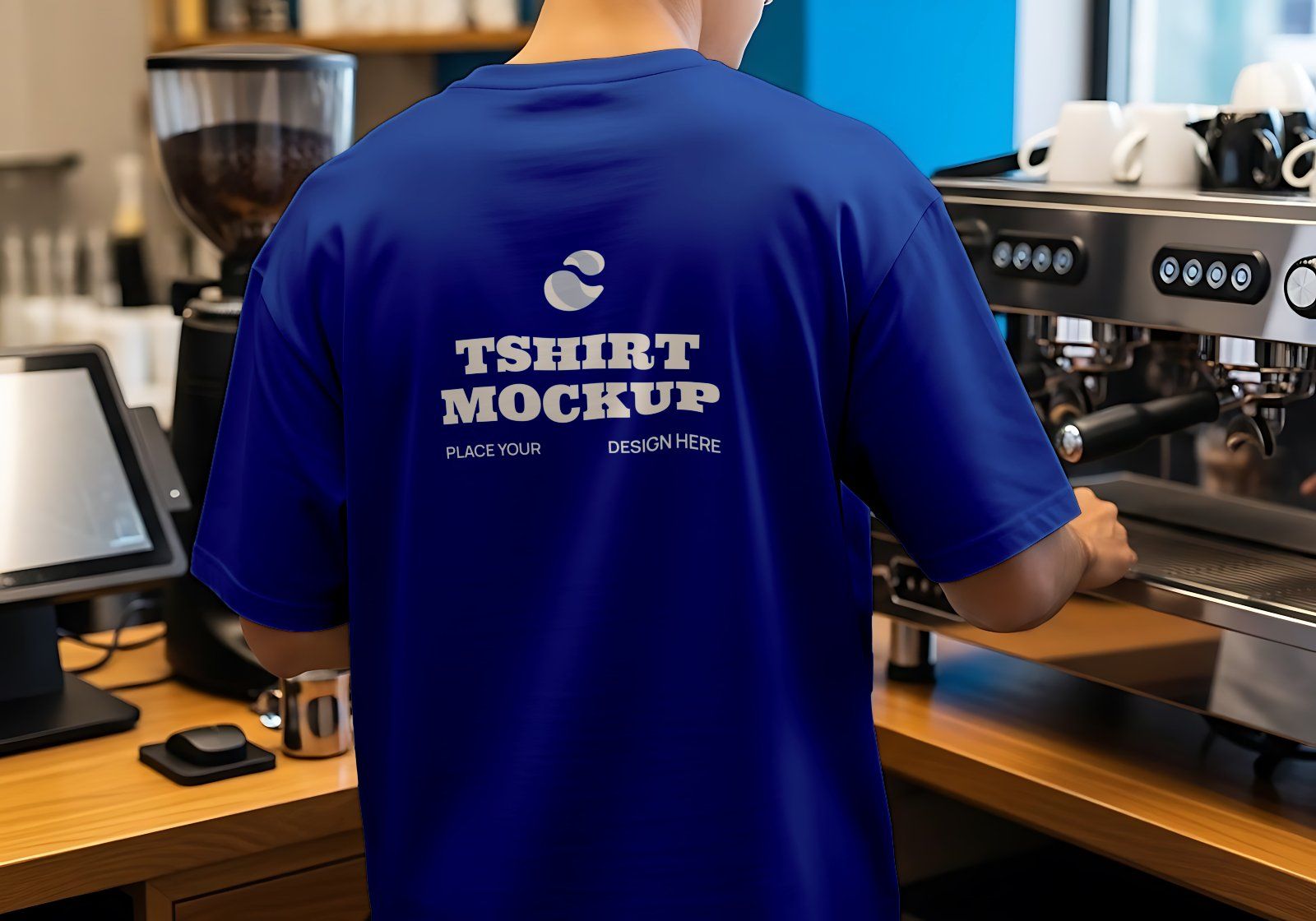 Premium Branding Blue Cafe Coffee Shop Mockup — image 13
