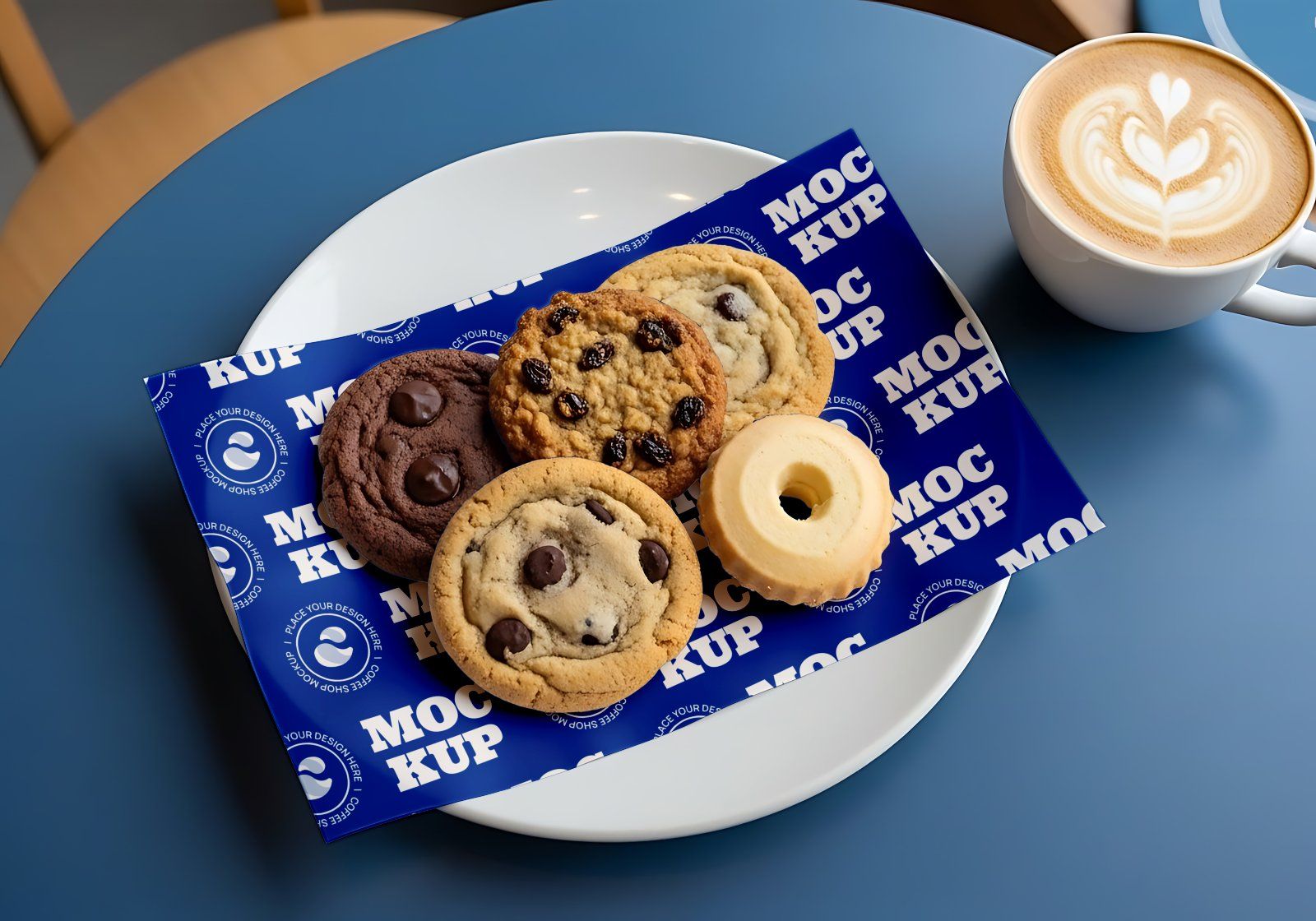 Premium Branding Blue Cafe Coffee Shop Mockup — image 14