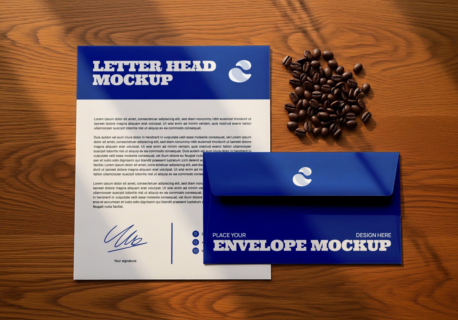Premium Branding Blue Cafe Coffee Shop Mockup — image 15