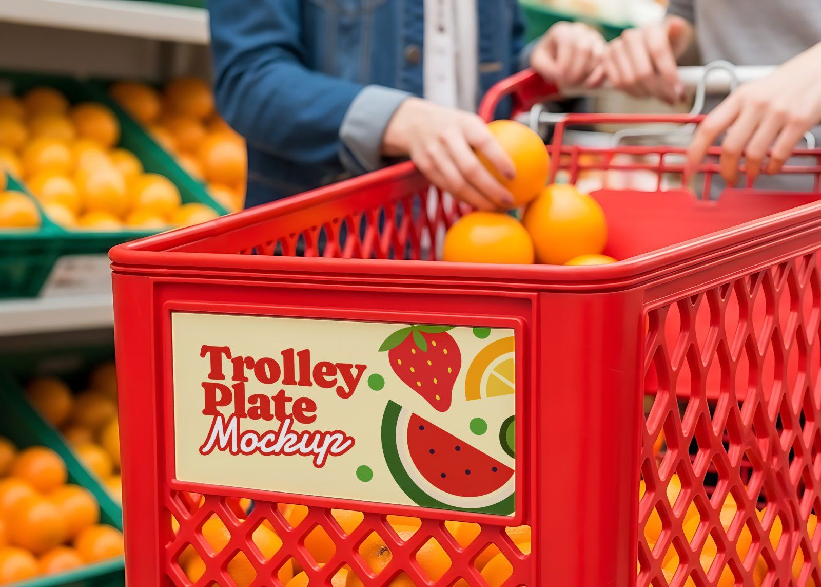 Fruit Market Mockup Kit – Juice Can, Plastic Bag, Price Tag, Cart, Uniform & More — image 5