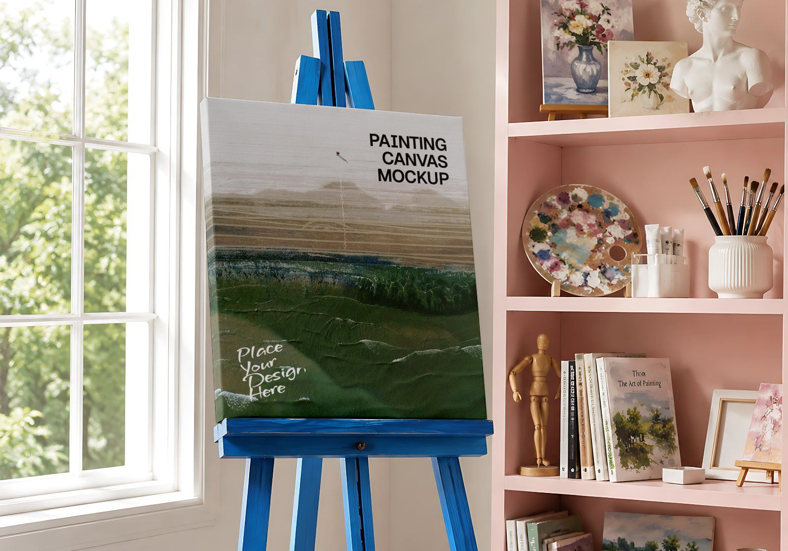 Premium Art Studio & Painting Mockup Bundle – 15 Creative PSD Scenes for Artists, Fine Art Branding — image 19