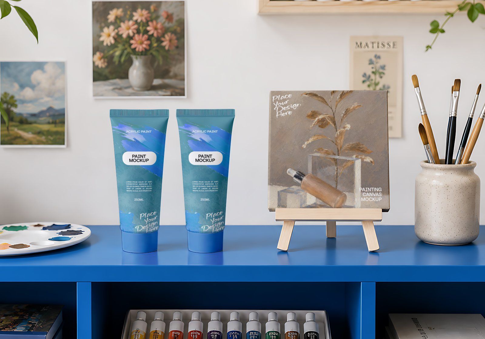 Premium Art Studio & Painting Mockup Bundle – 15 Creative PSD Scenes for Artists, Fine Art Branding — image 13