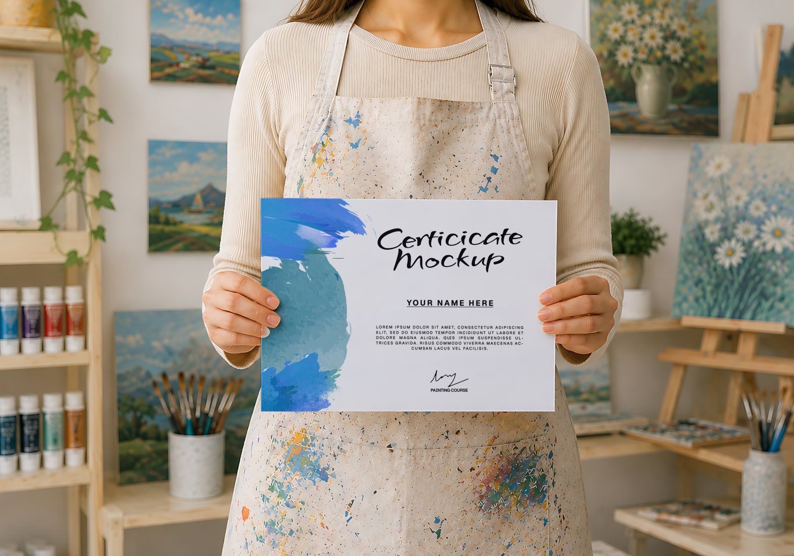 Premium Art Studio & Painting Mockup Bundle – 15 Creative PSD Scenes for Artists, Fine Art Branding — image 12