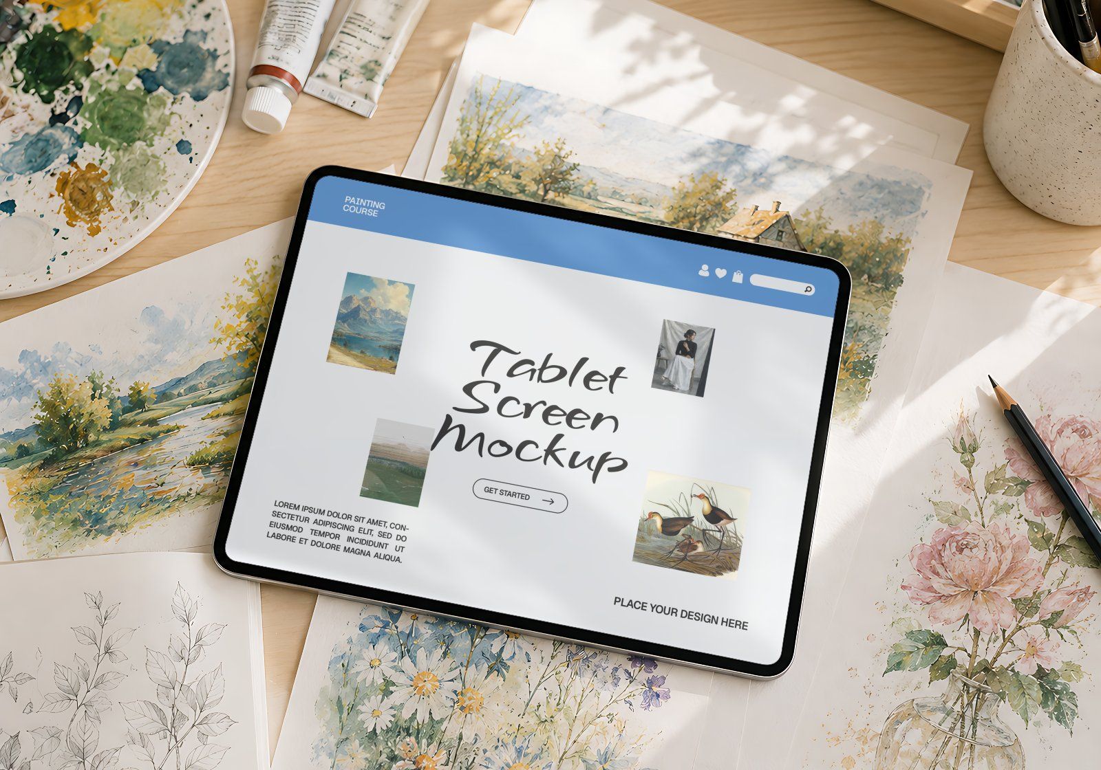 Premium Art Studio & Painting Mockup Bundle – 15 Creative PSD Scenes for Artists, Fine Art Branding — image 9