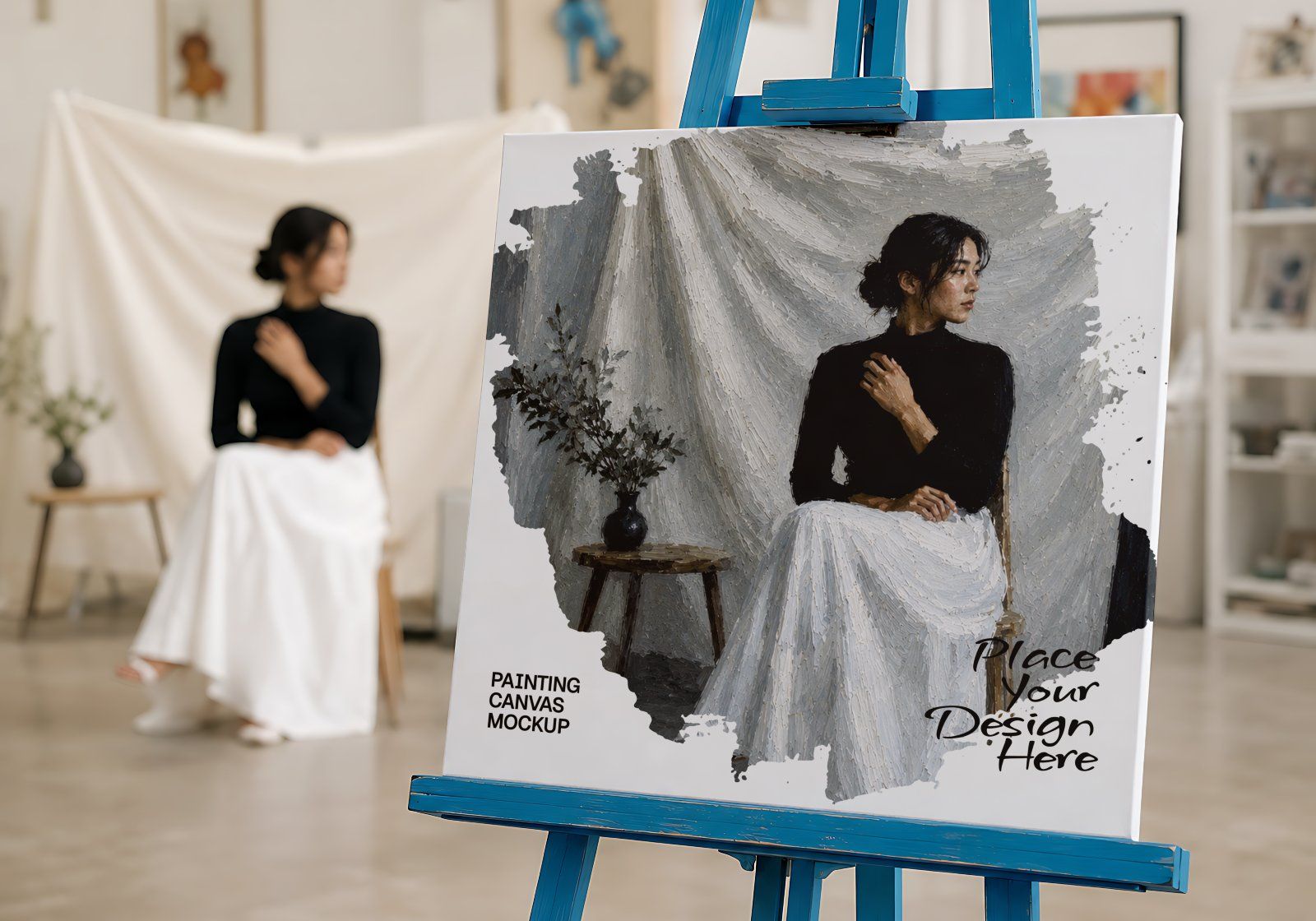 Premium Art Studio & Painting Mockup Bundle – 15 Creative PSD Scenes for Artists, Fine Art Branding — image 8