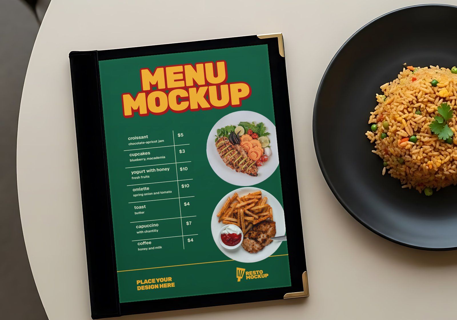 Restaurant Branding Mockup Bundle – 15 Premium PSD Mockups | Menu, Packaging, Cup & Uniform Mockups — image 6