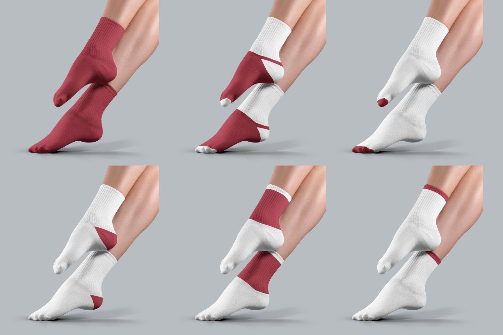 7 Medium Socks Mockup Set Female Legs — image 3