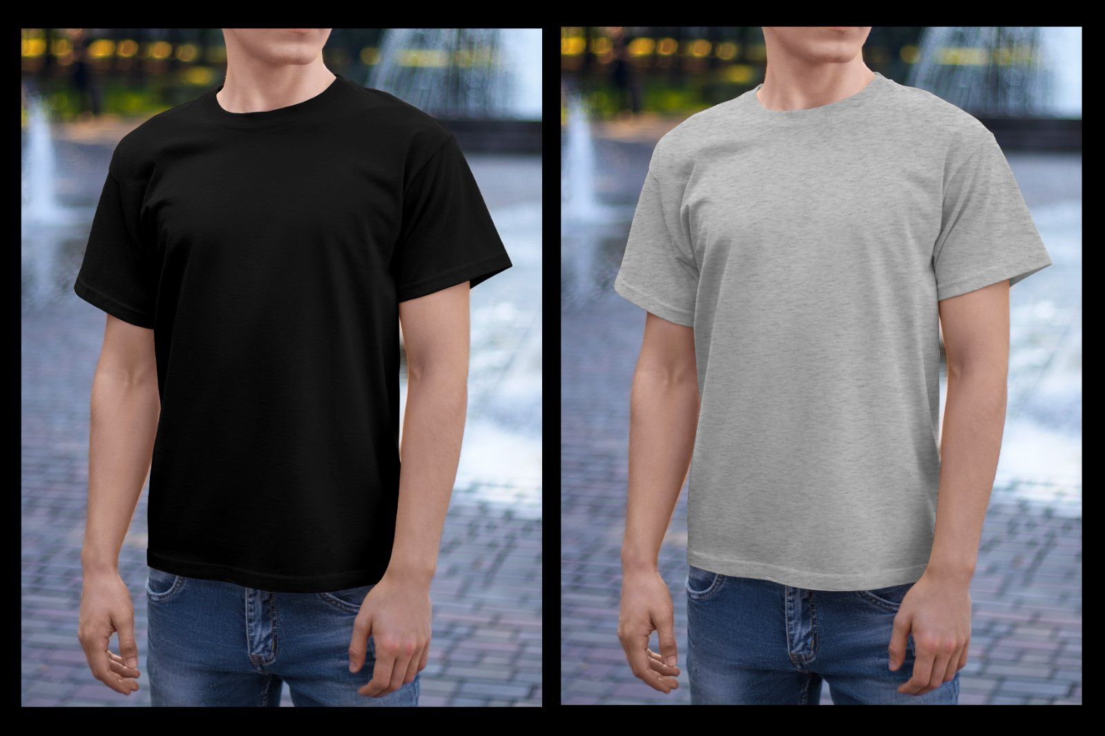 5 Mockups Man T-Shirt on the Street — image 3