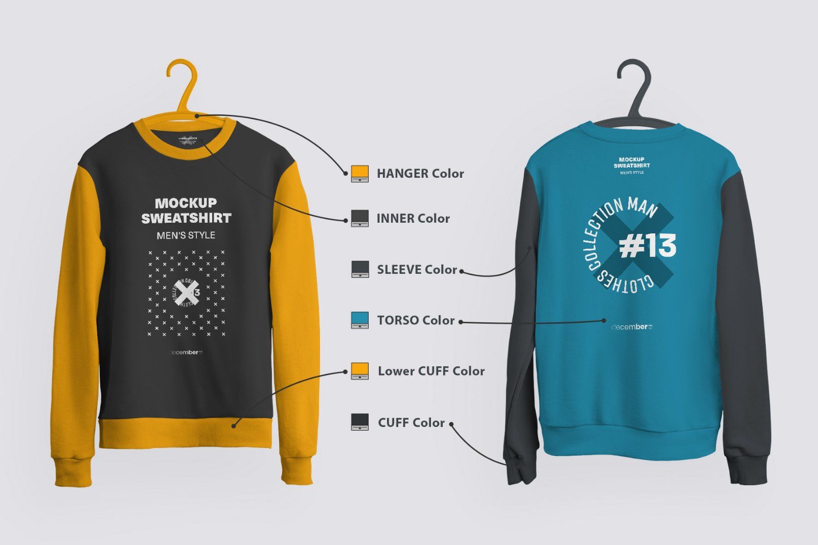 8 Mockups Isolated Sweatshirt — image 3