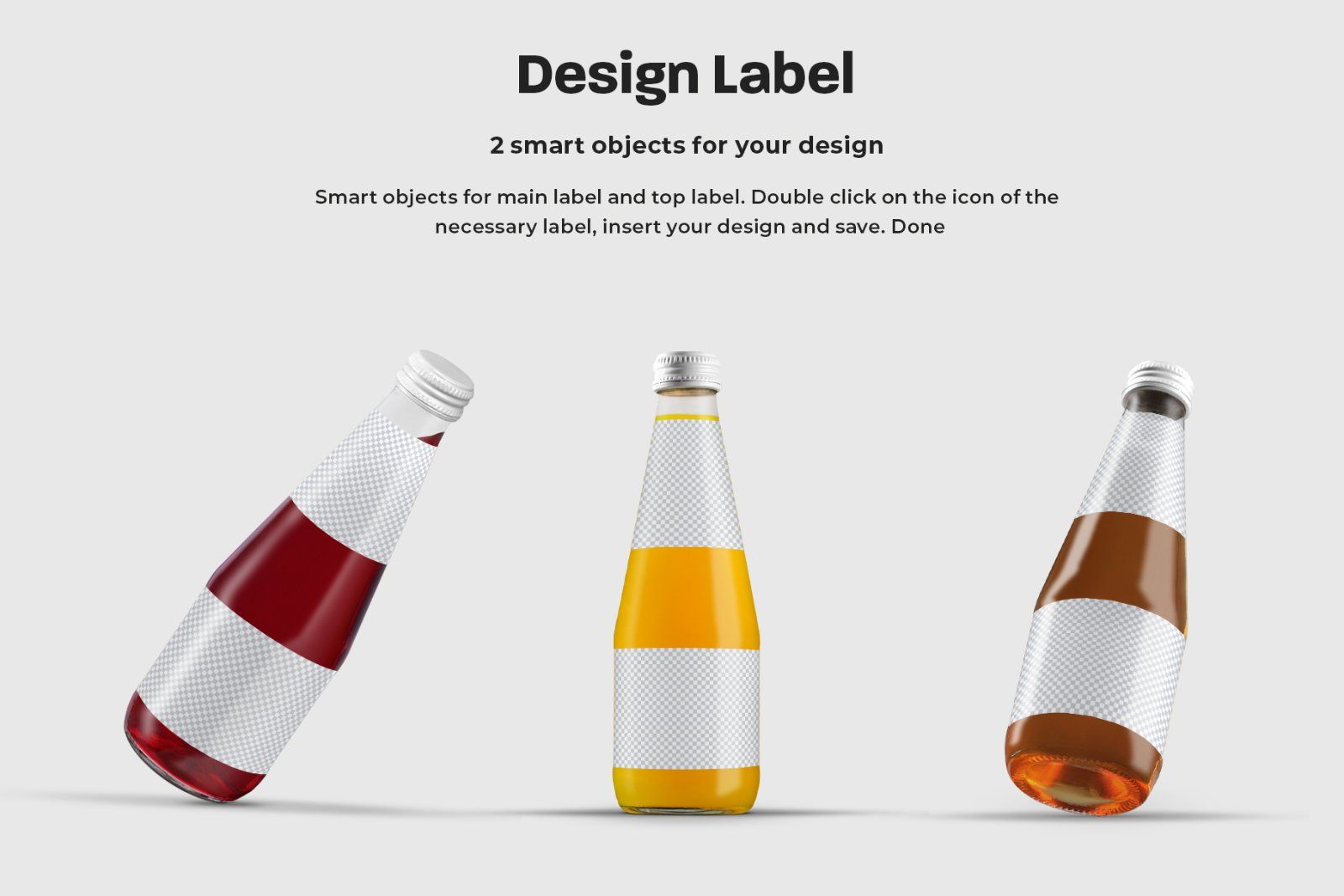 3 Mockup Glass Juice Bottle — image 3