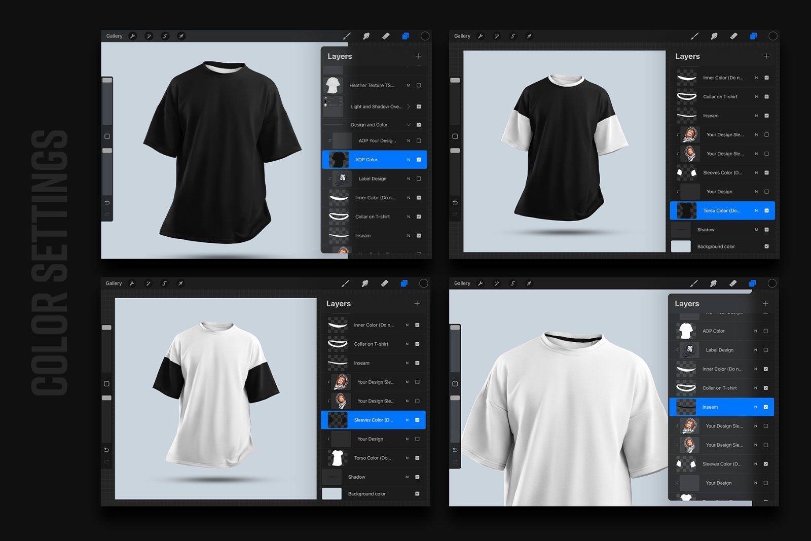 4 Mockups Oversize T-shirt for Procreate — image 3