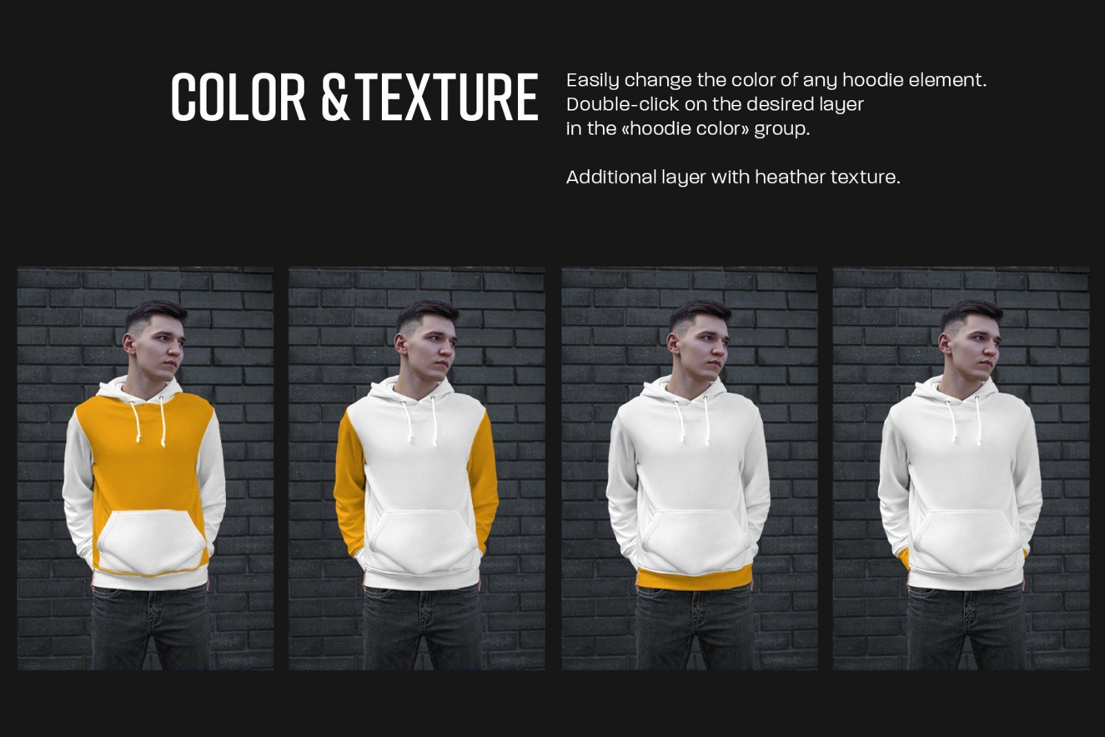 7 Mockups Hoodie on the Man. Urban Style — image 3