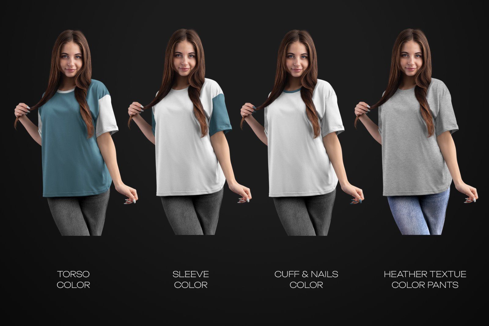 5 Mockups Woman Oversize T-Shirt. vol.02 — image 3