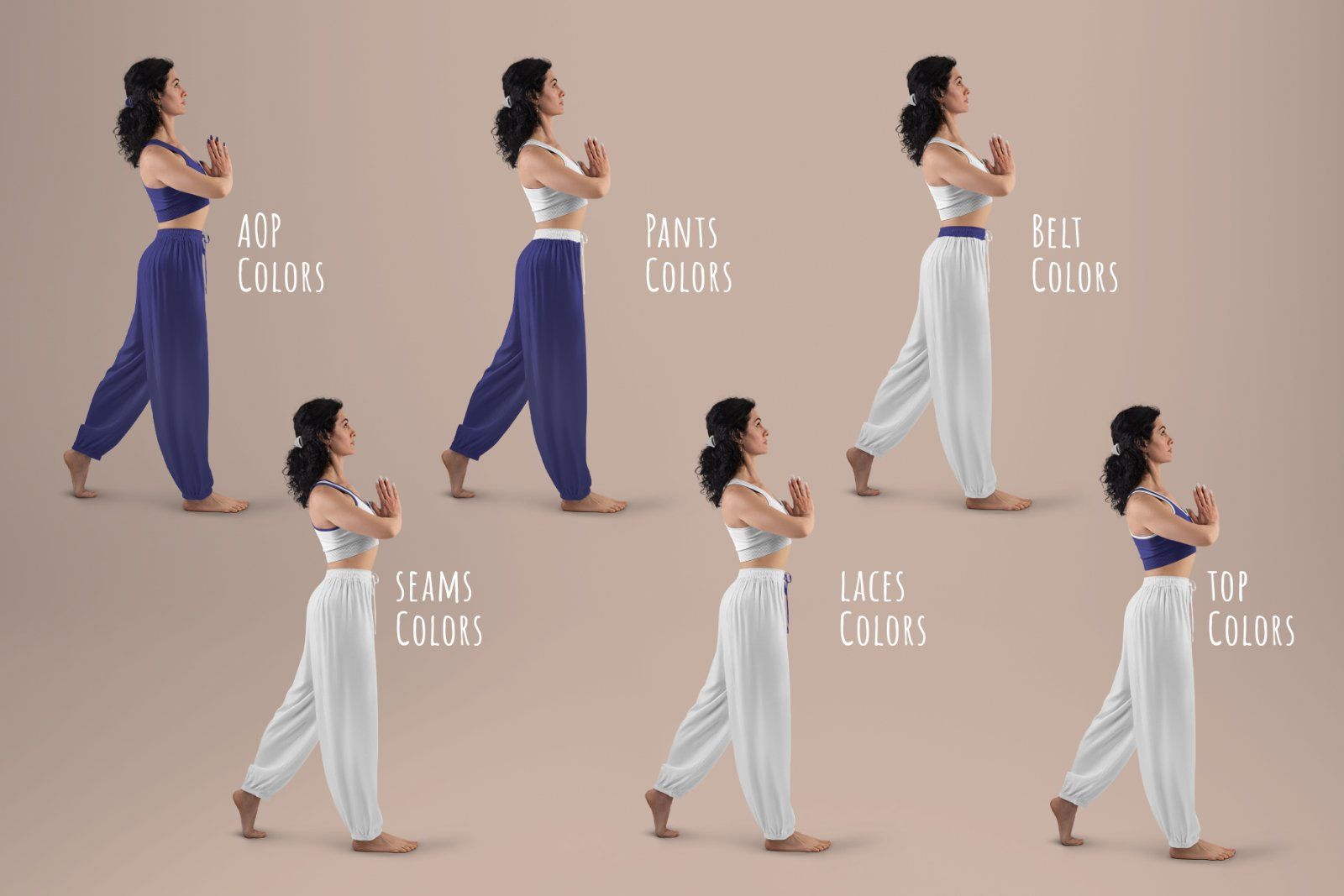 6 Wide Leg Pants Mockups and Top for Yoga and Pilates. vol.03 — image 3