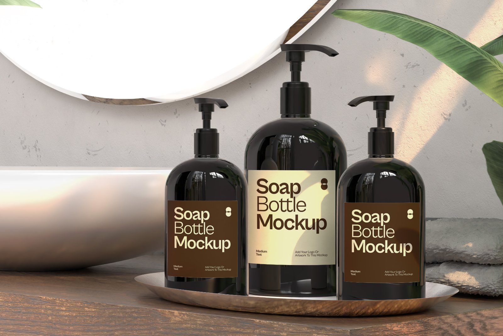 Soap Bottle On Tray Mockup — image 4