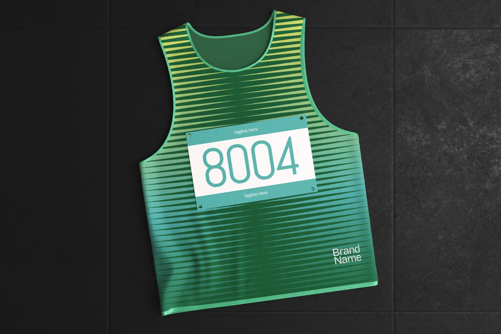 Bib Marathon On Jersey Mockup — image 4