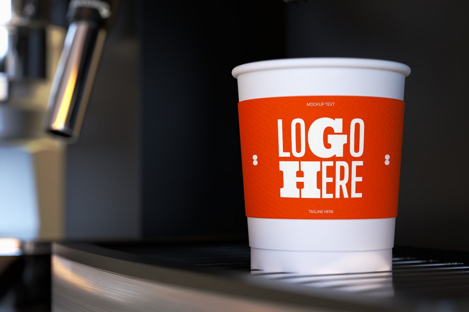 Coffee Cup On The Machine Mockup — image 4