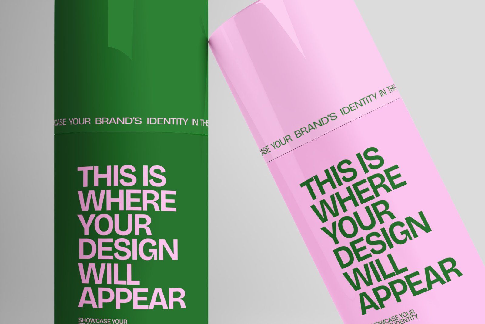 Glossy Tube Rounded Packaging Mockup — image 4