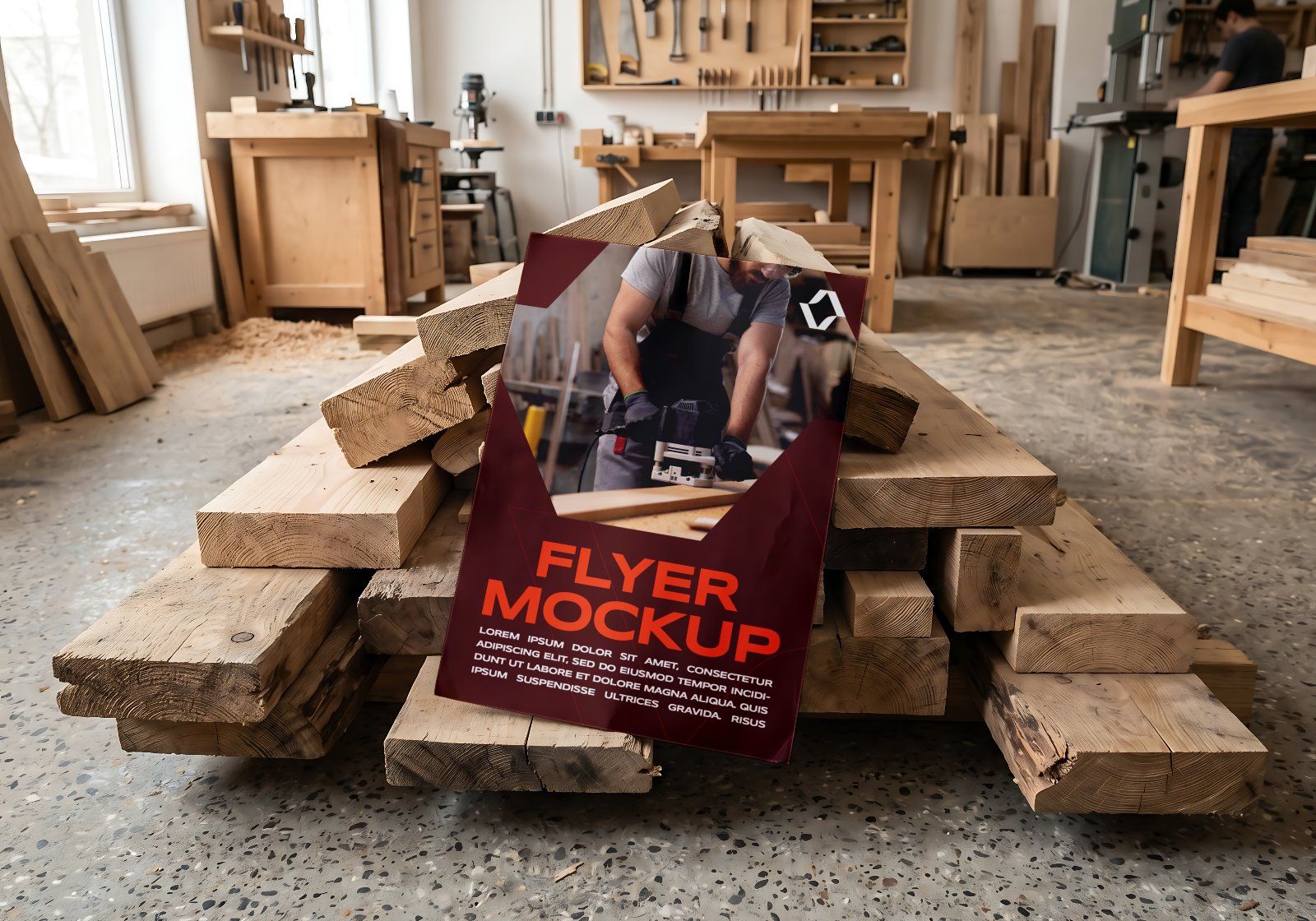 Ultimate Branding Carpenter Mockup Bundle – 15 Premium PSD Scenes for Woodworking & Industrial Ident — image 18