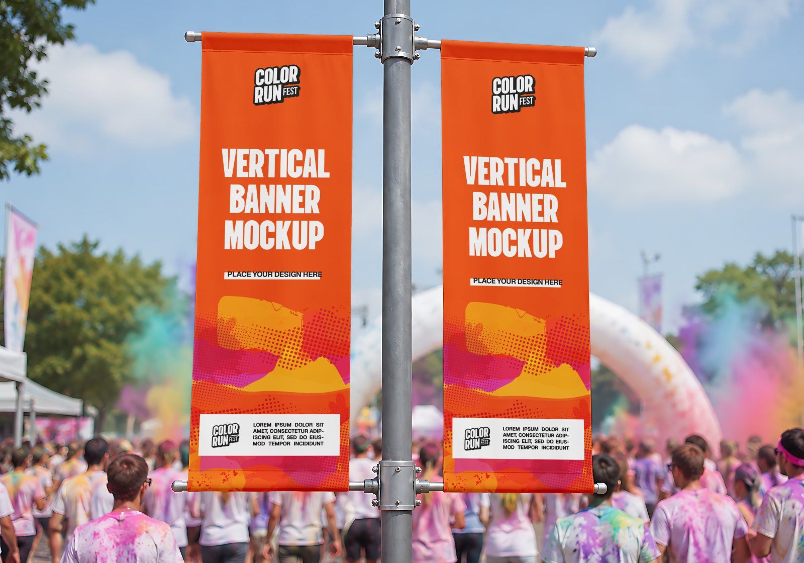 Premium Color Run Event Mockup Bundle – 15 Dynamic PSD Scenes for Sports Festival & Marathon Brandin — image 19