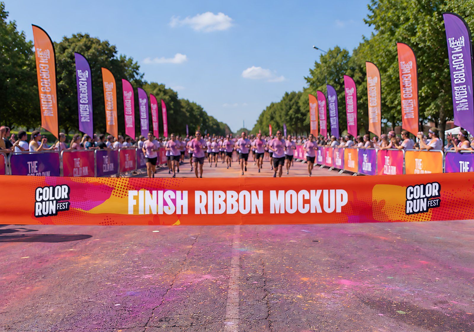 Premium Color Run Event Mockup Bundle – 15 Dynamic PSD Scenes for Sports Festival & Marathon Brandin — image 17