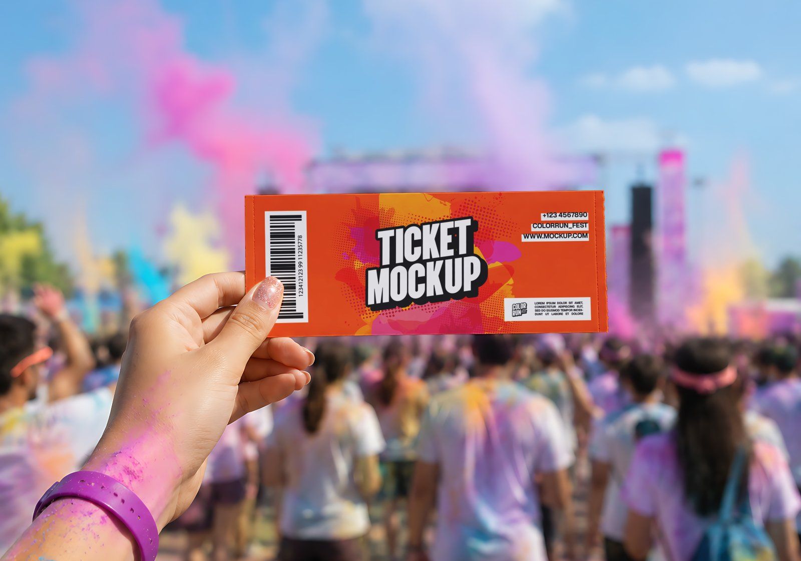 Premium Color Run Event Mockup Bundle – 15 Dynamic PSD Scenes for Sports Festival & Marathon Brandin — image 14