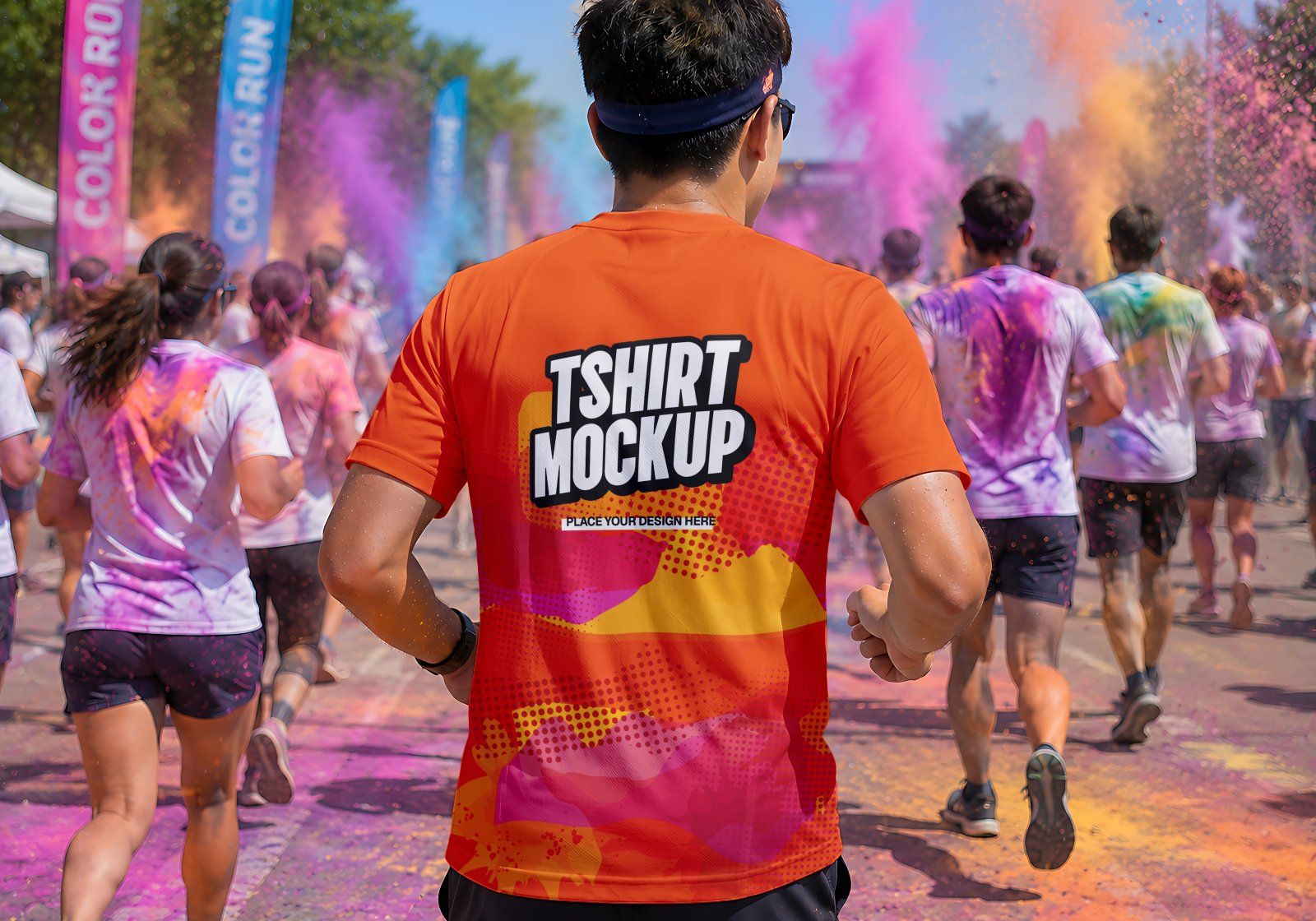 Premium Color Run Event Mockup Bundle – 15 Dynamic PSD Scenes for Sports Festival & Marathon Brandin — image 10