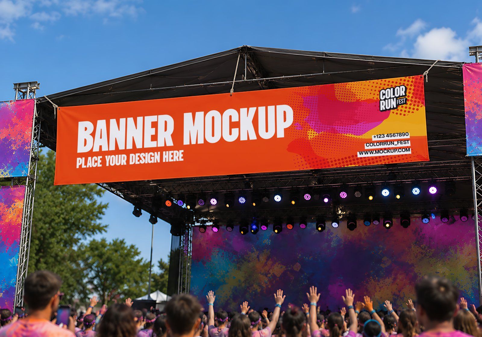 Premium Color Run Event Mockup Bundle – 15 Dynamic PSD Scenes for Sports Festival & Marathon Brandin — image 9