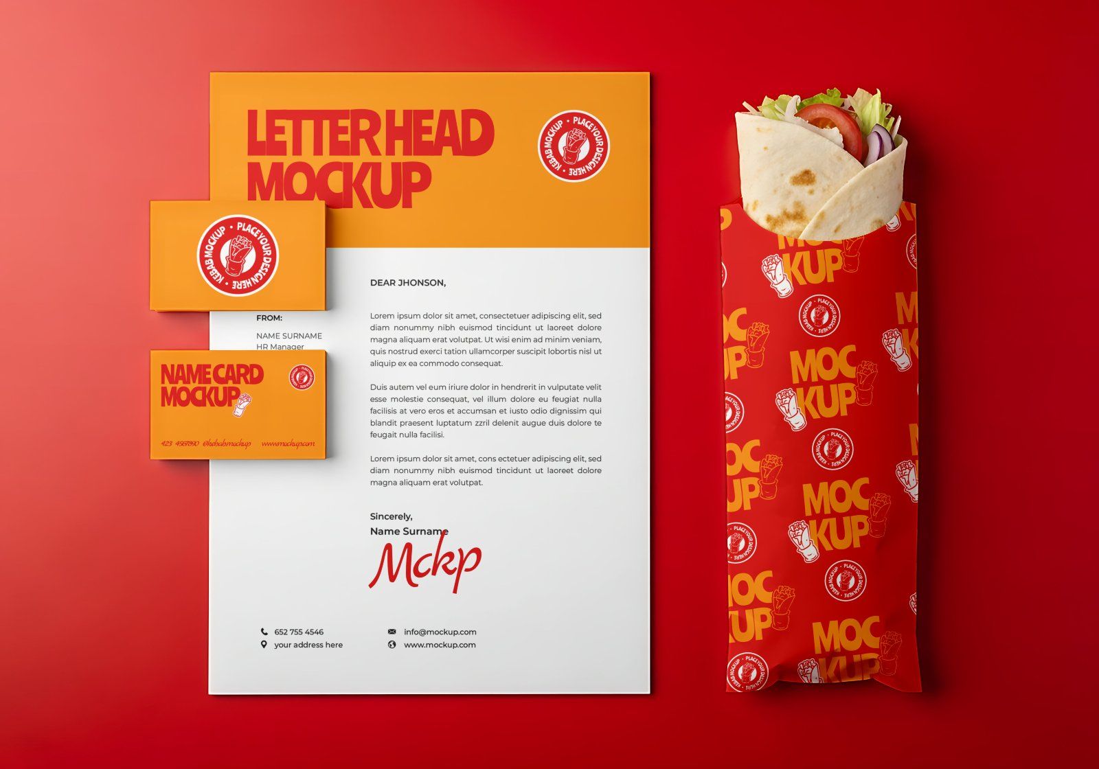 Premium Branding Kebab Mockup — image 8