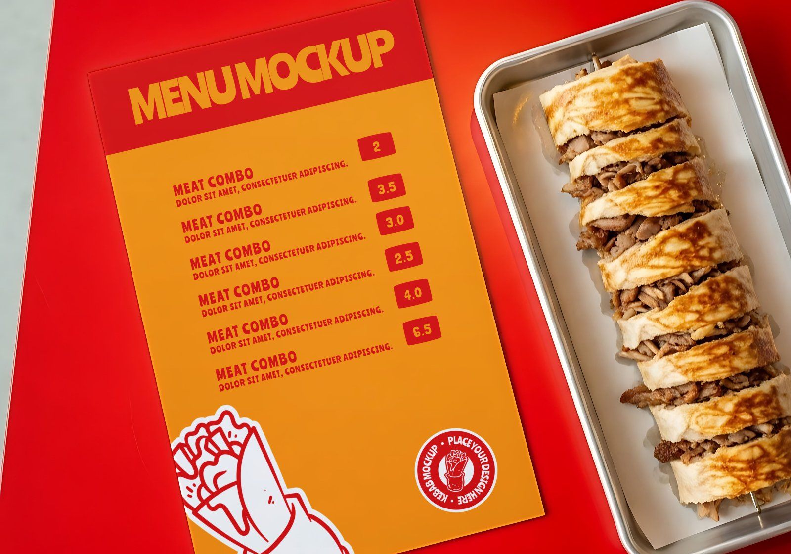 Premium Branding Kebab Mockup — image 11