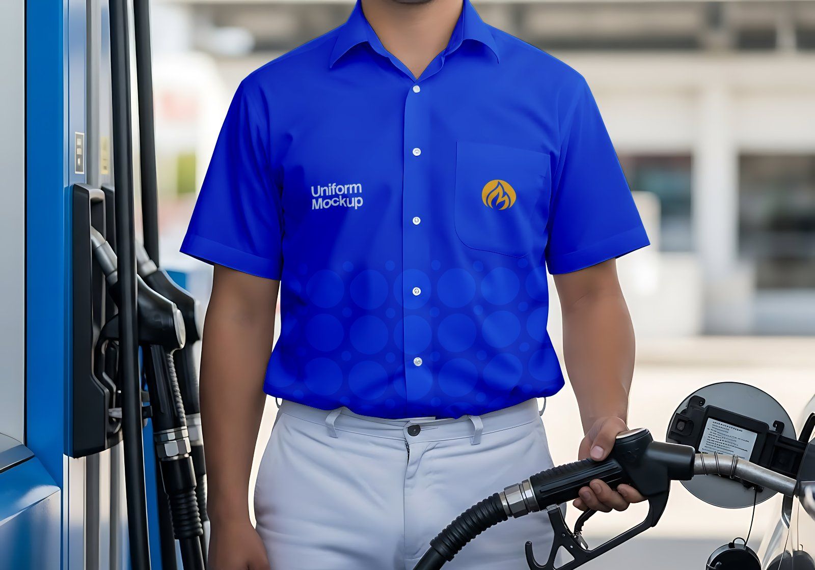 Gas Station Branding Mockup Bundle Vol.2 – 15 Premium PSD | Fuel Pump, Display Board, Uniform & Tank — image 6