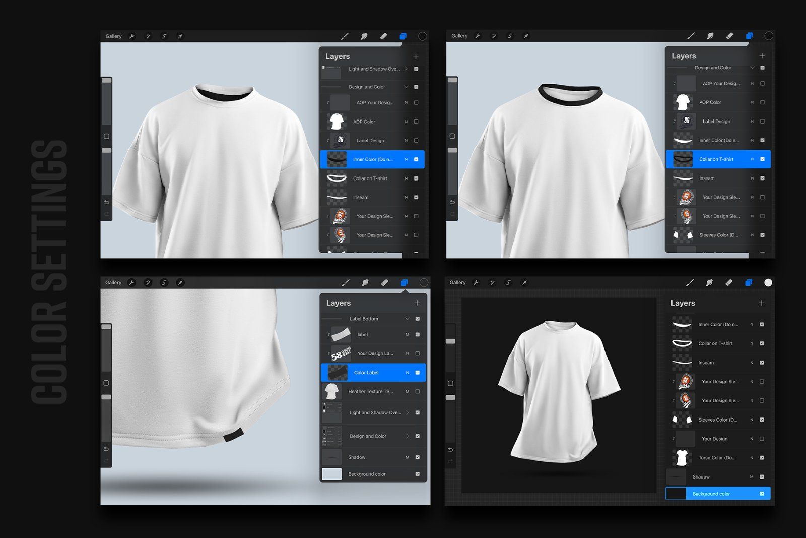 4 Mockups Oversize T-shirt for Procreate — image 4