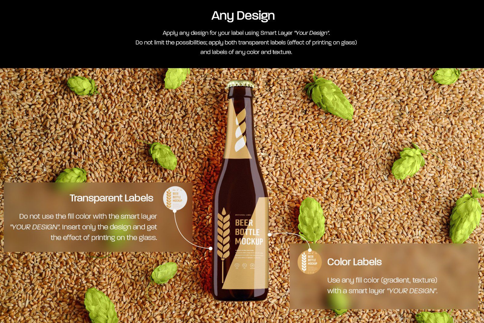 10 Mockup of a Glass Beer Bottle — image 4