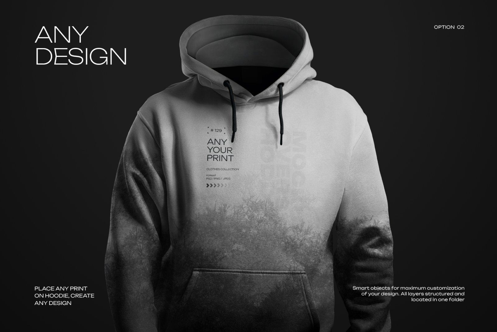 6 Mockups Oversize Hoodie in 3D Style. Dark Light. vol.02 — image 4
