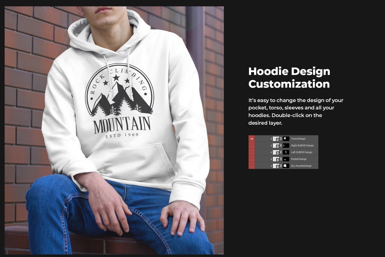 8 Mockups Hoodie on the Man — image 4