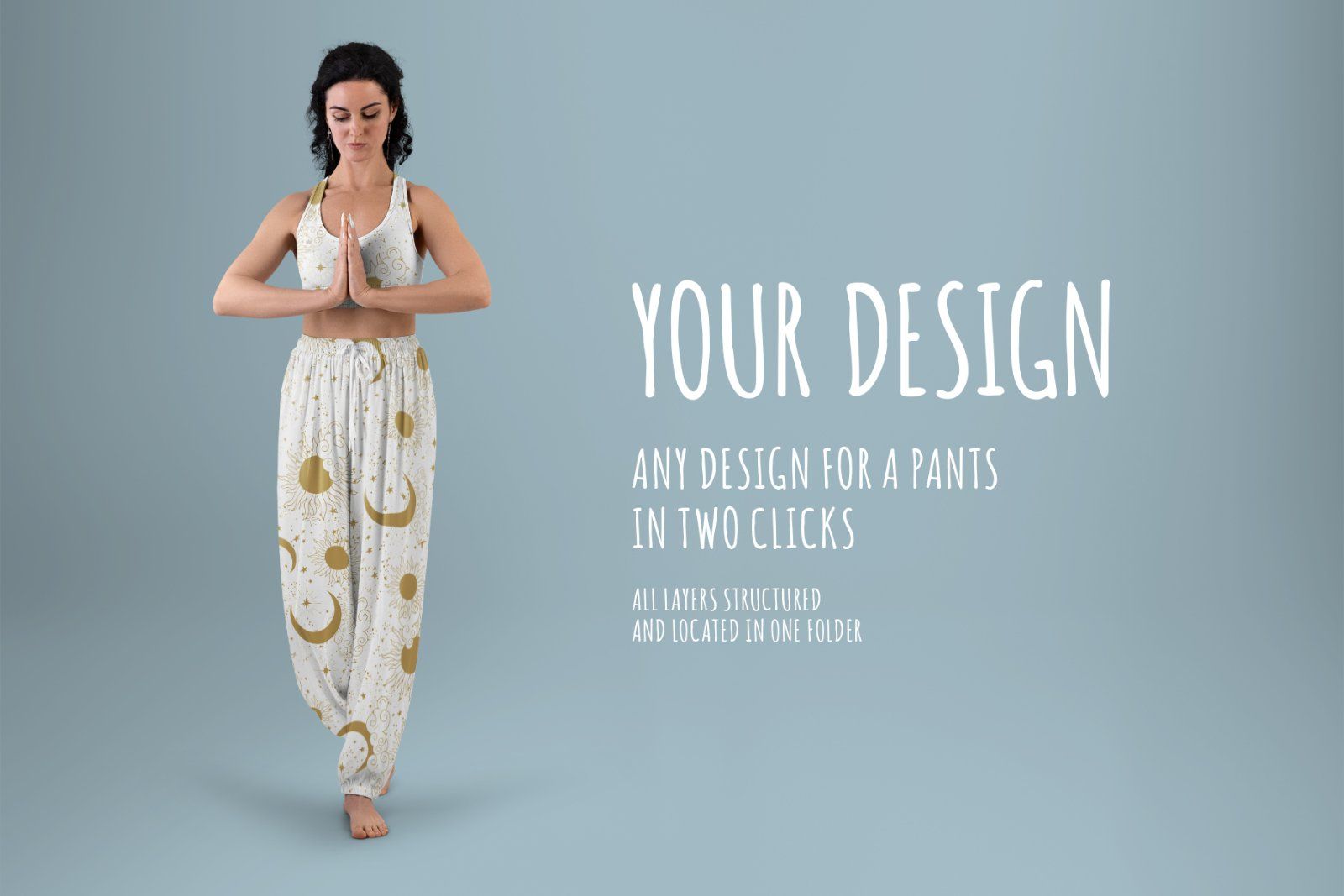 6 Wide Leg Pants Mockups and Top for Yoga and Pilates. vol.03 — image 4