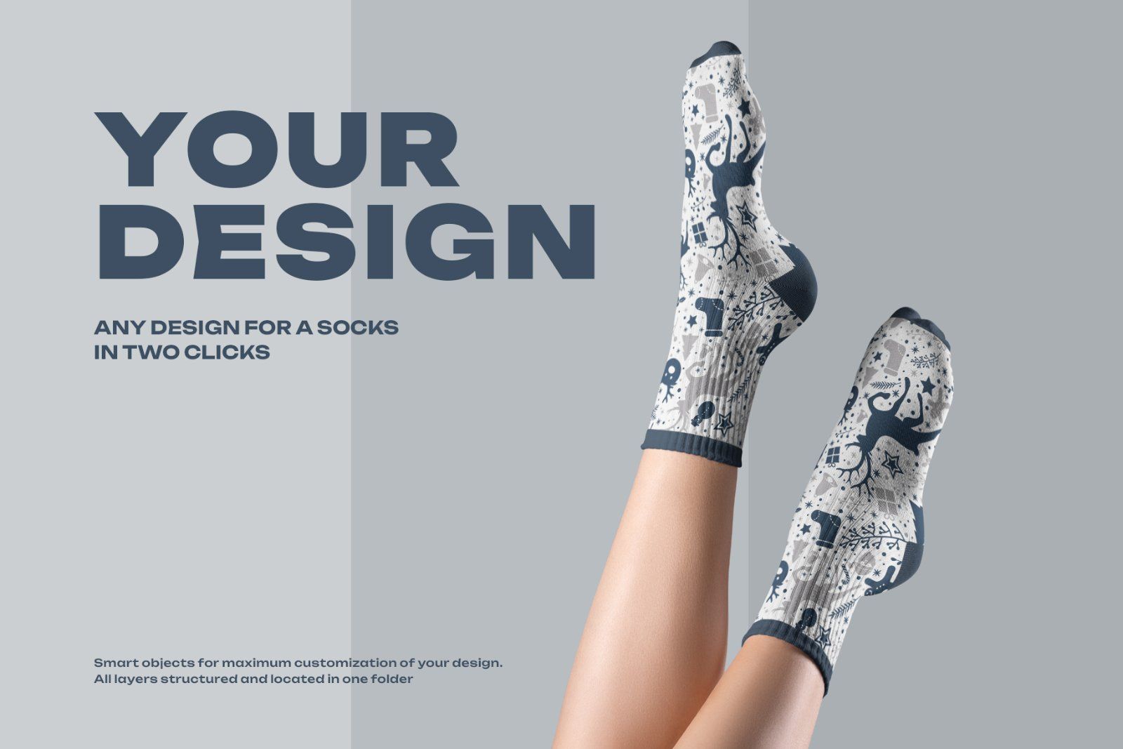 7 Medium Socks Mockup Set Female Legs — image 4