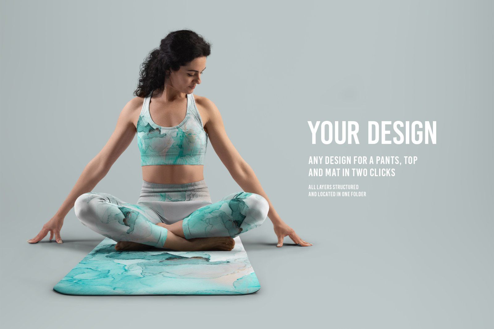 6 Mockups Leggings, Top and Mat for Yoga and Pilates. vol.01 — image 4