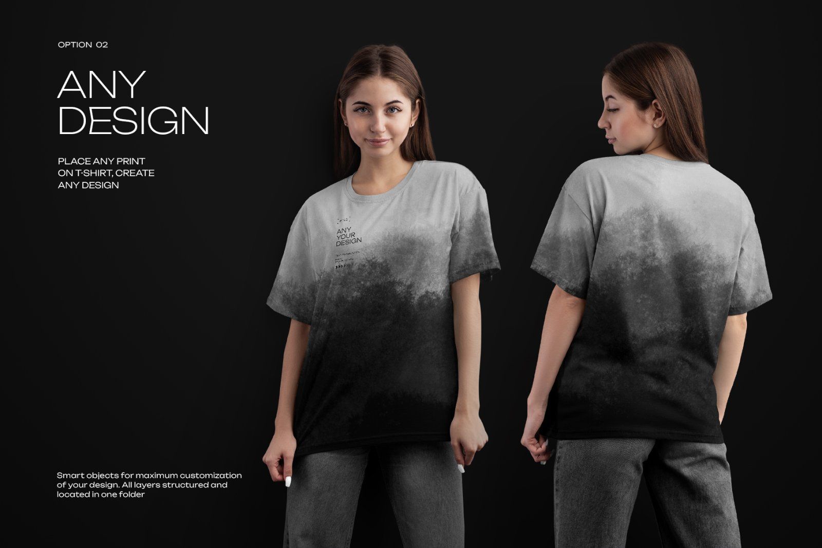 5 Mockups Woman Oversize T-Shirt. vol.02 — image 4